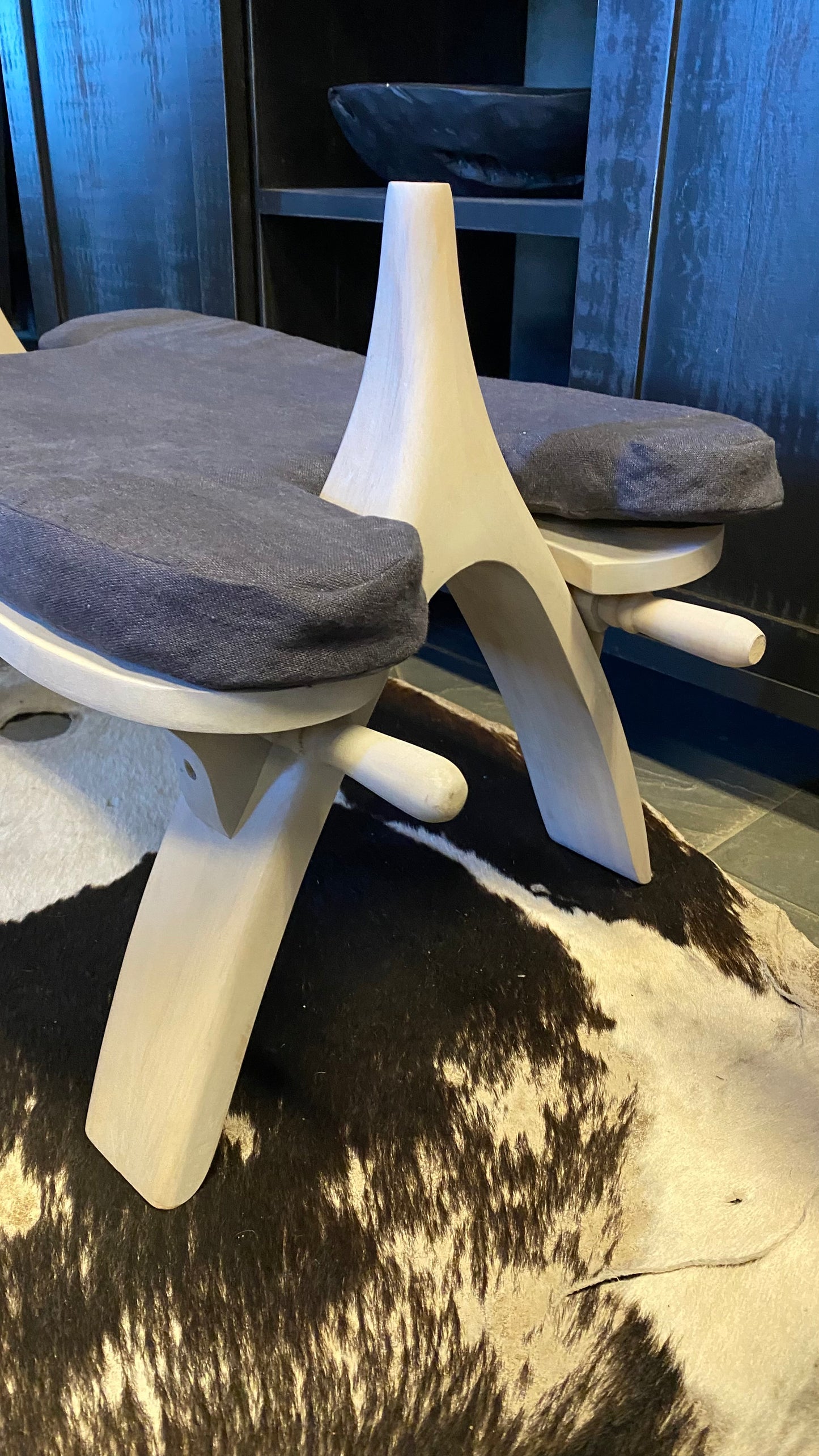 Piso matero aguada clara cojín lino marengo