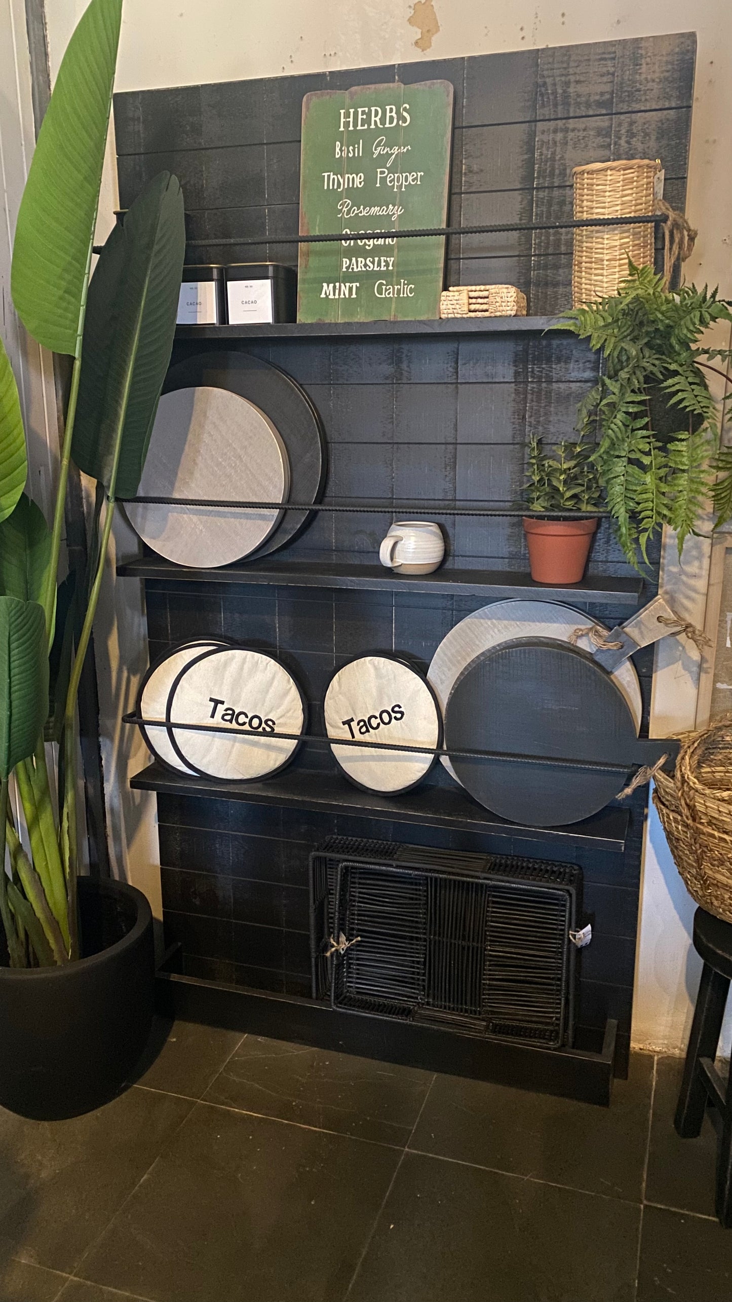 Mural cocina 100x180 pátina negra