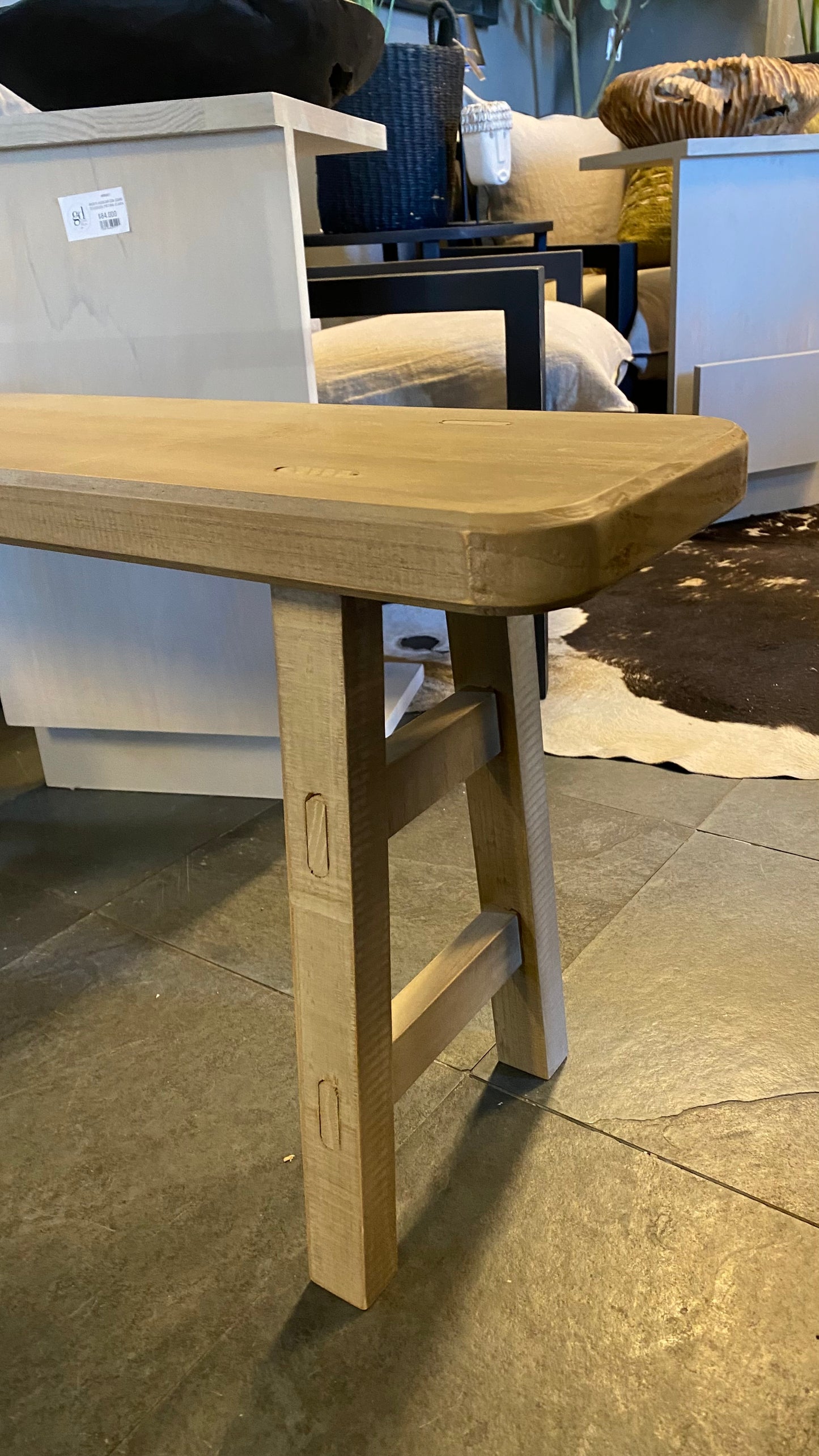 Banqueta tere 100x23x45 teñido rústico