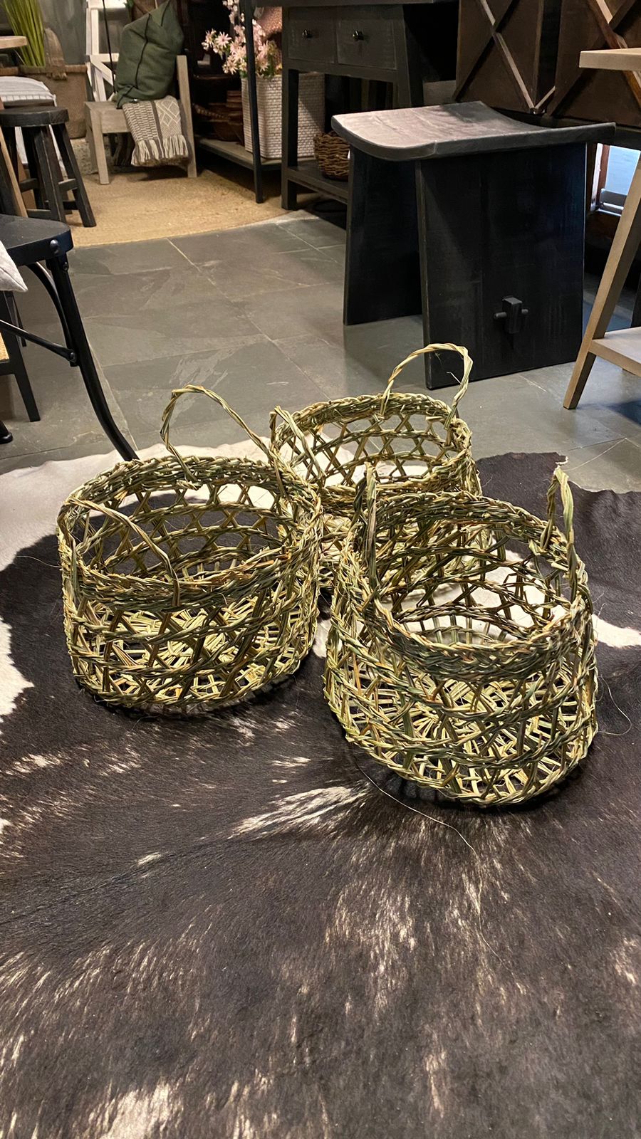 Canasto manila variedades mediano con asas