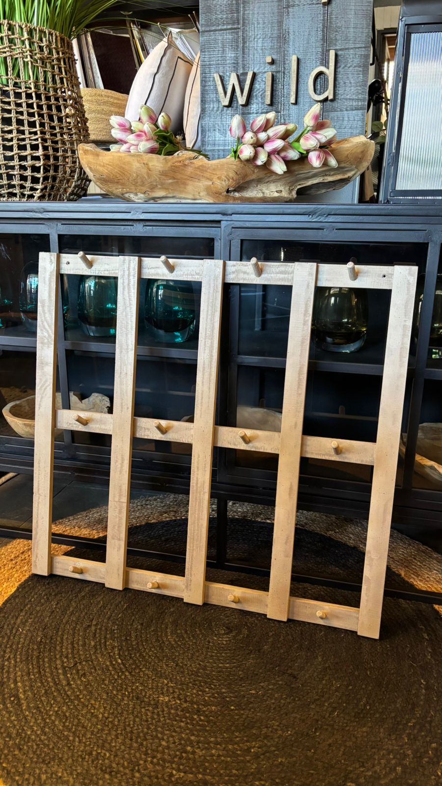 Percha sol 75x70 teñido rústico