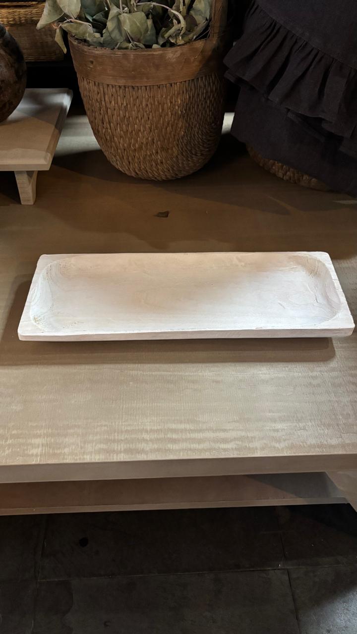 Bandeja rectangular chica blanca