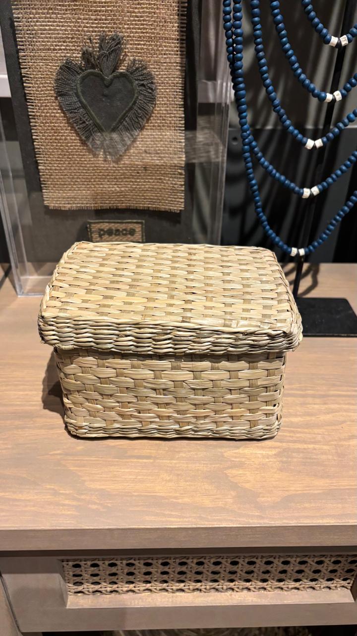 Canasto rectangular con tapa m