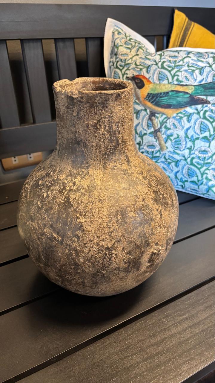 Vasija ceramica envejecida l diseño 8