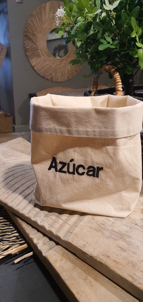 Bolsita tela escrita azúcar