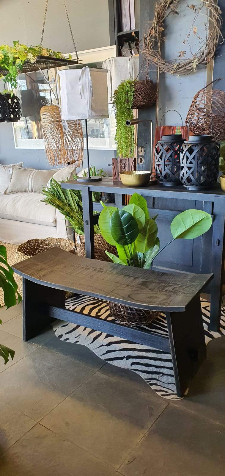 Huanco largo pátina negra 100x38x45