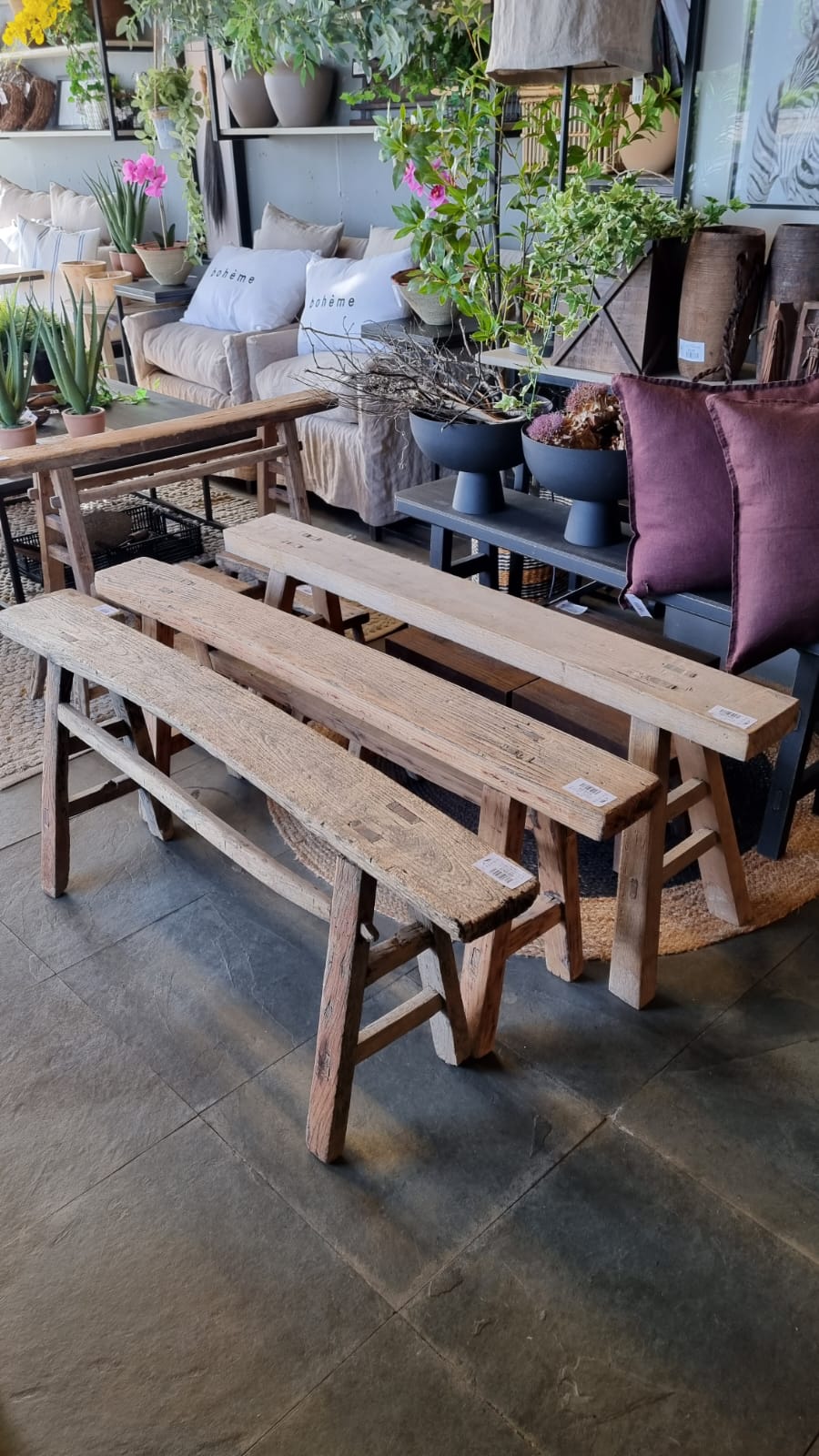 Banqueta 115 - 120 cm madera antigua