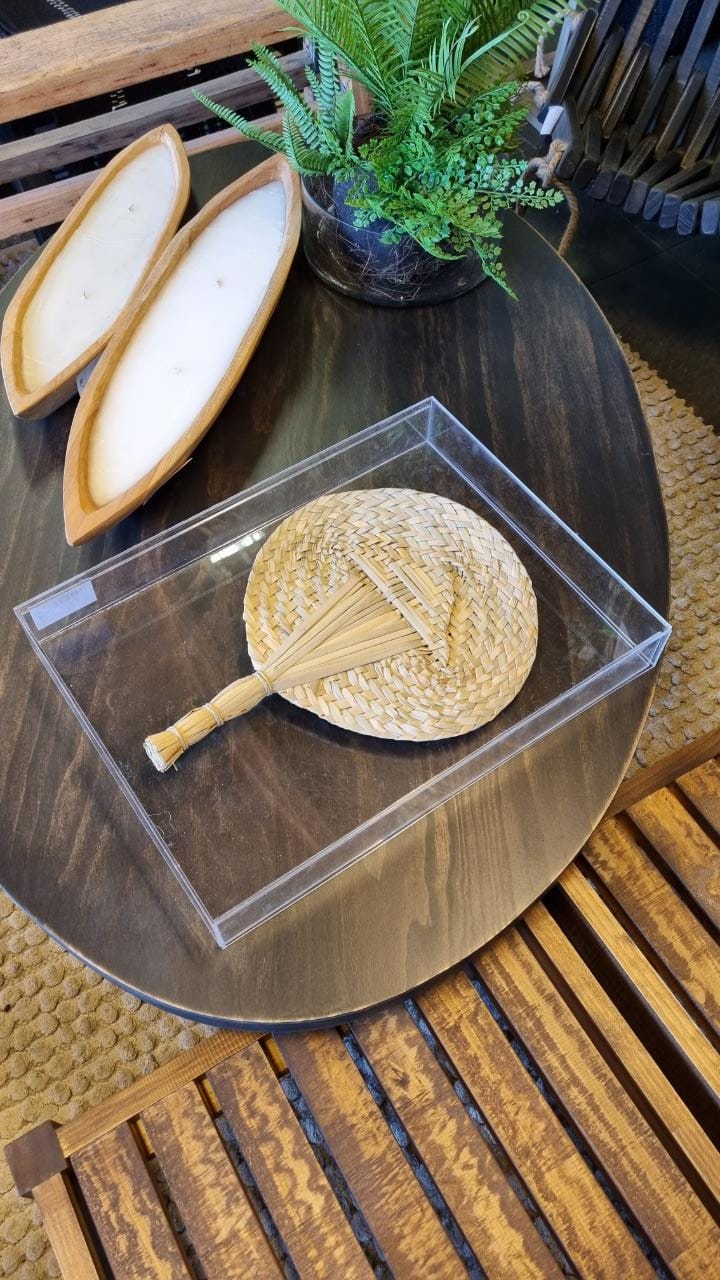 Caja acrílica 36x48 con abanico trenzado