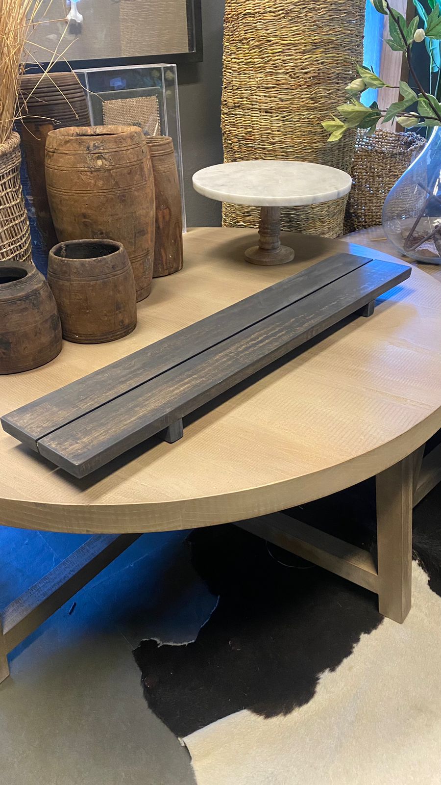 Tabla de baño pátina negra