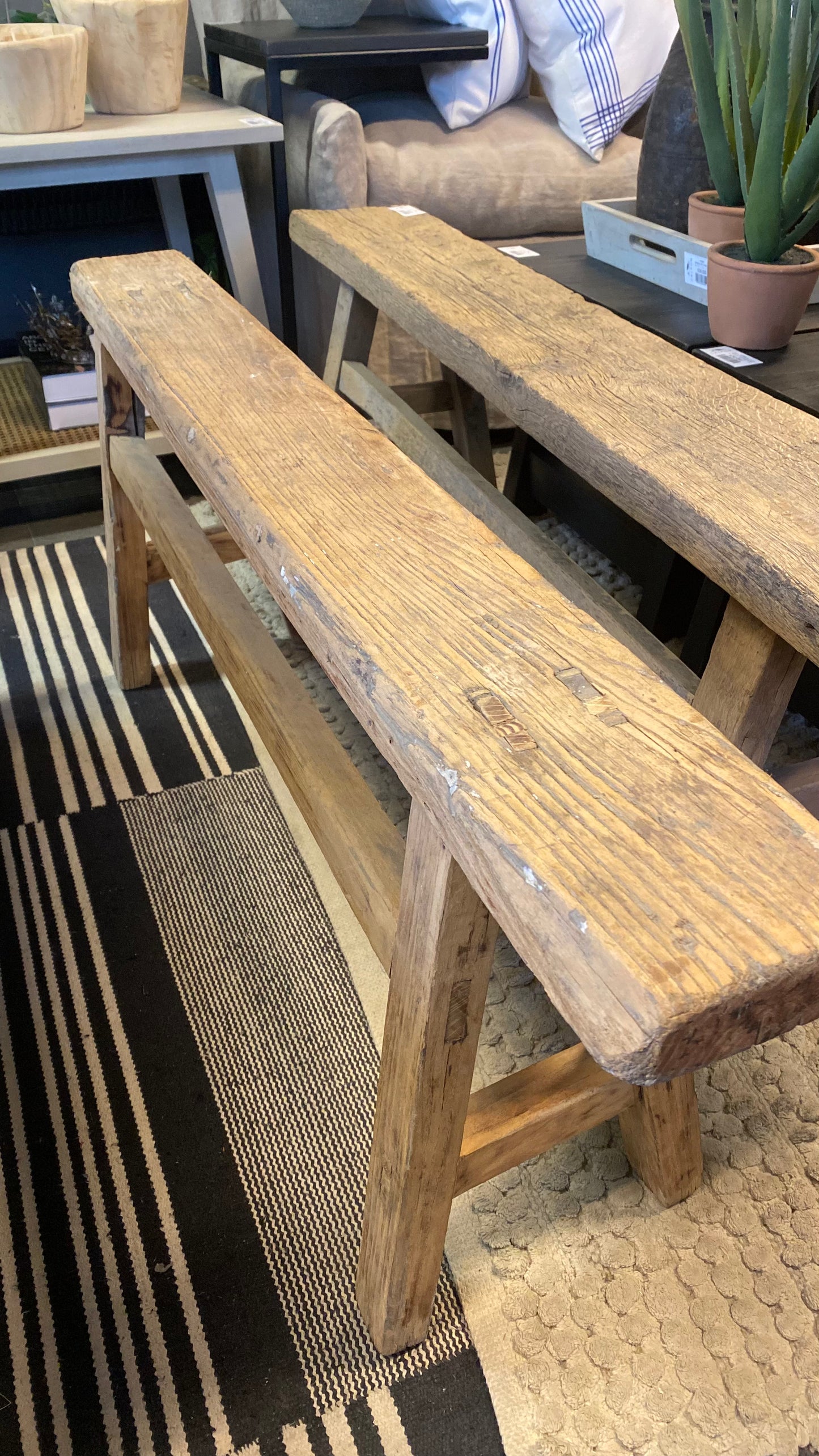 Banqueta 115 - 120 cm madera antigua