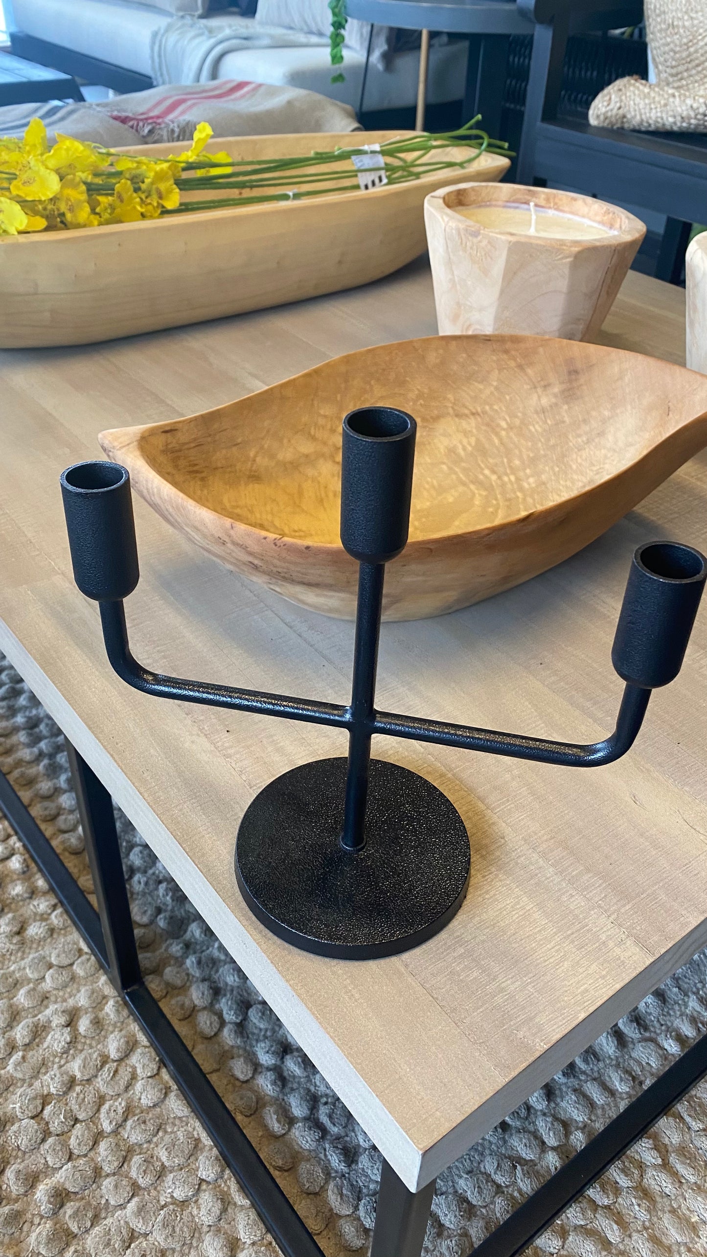 CANDELABRO TRIO NEGRO