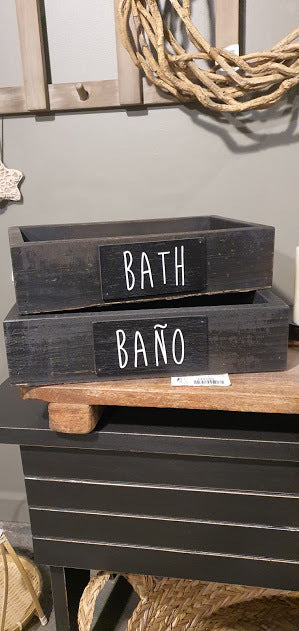 Caja de Baño — Negro 30x17x7