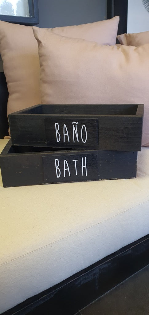 Caja de Baño — Negro 30x17x7