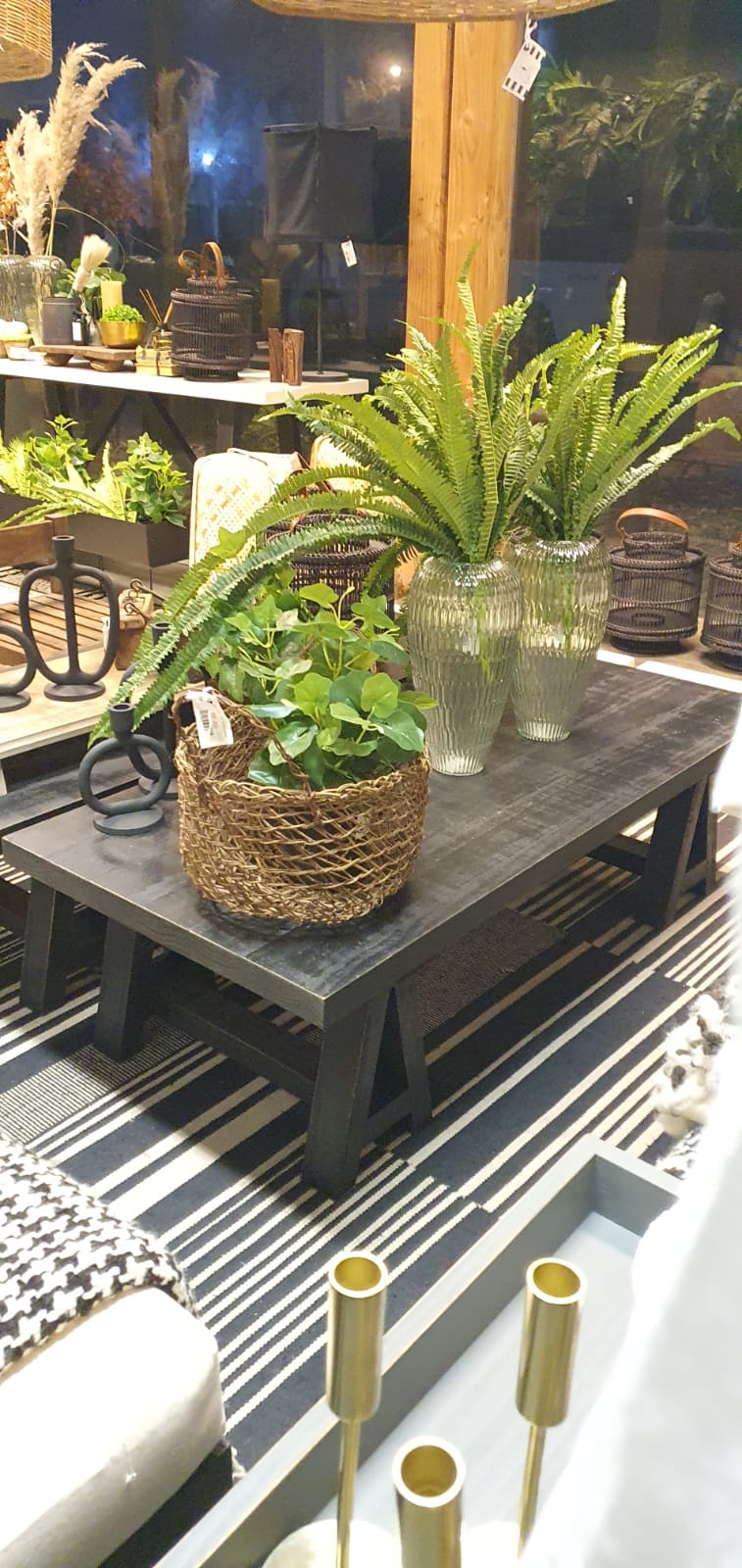 Mesa de Centro Caballete — Pátina Negra 130x60x40