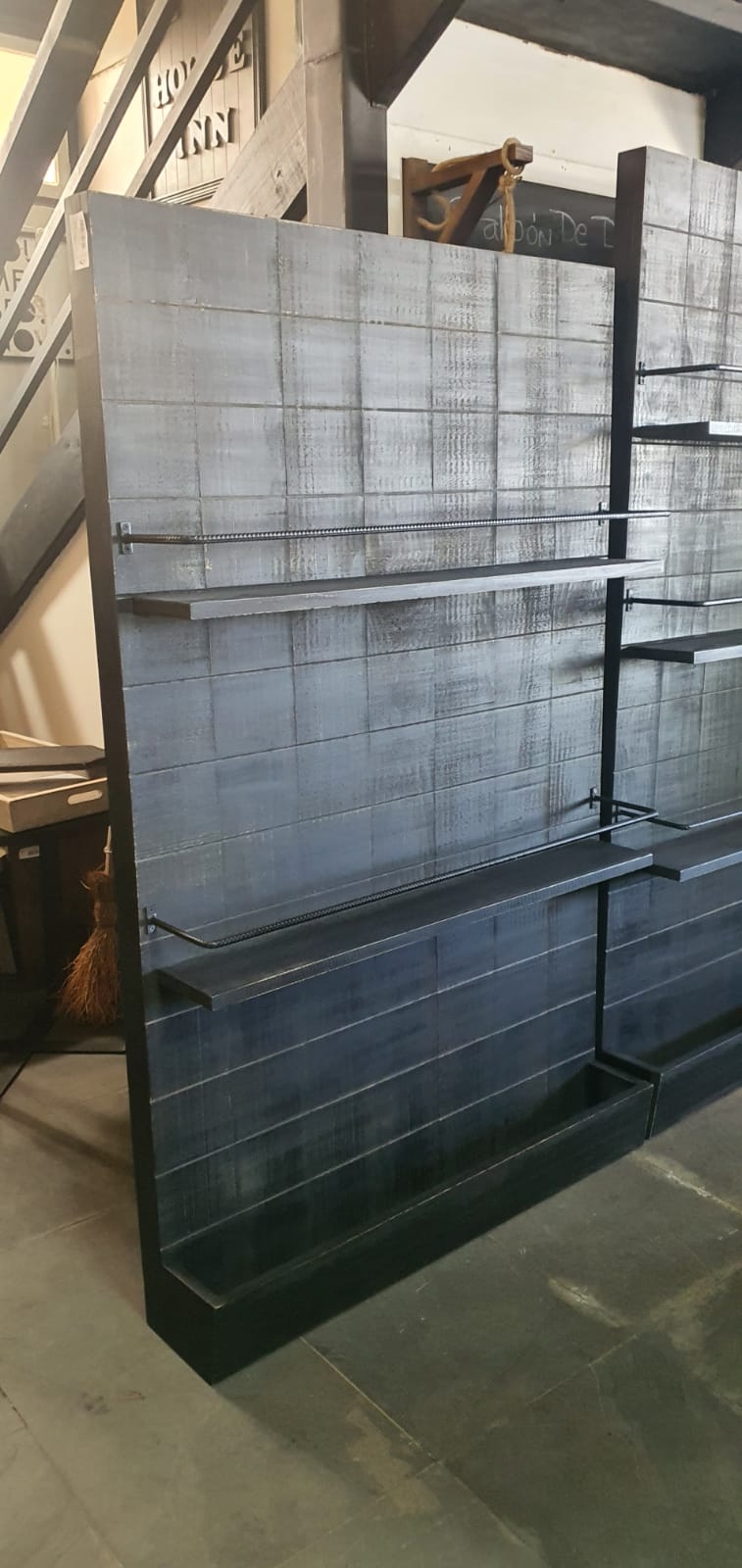 Mural de Cocina — Pátina Negra 100x21x160