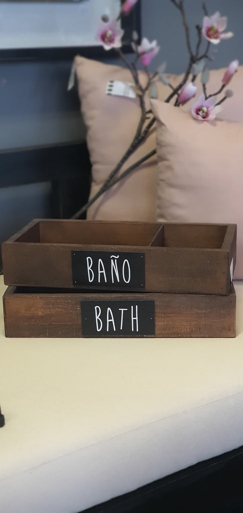 Caja de Baño con División — 38x7x18