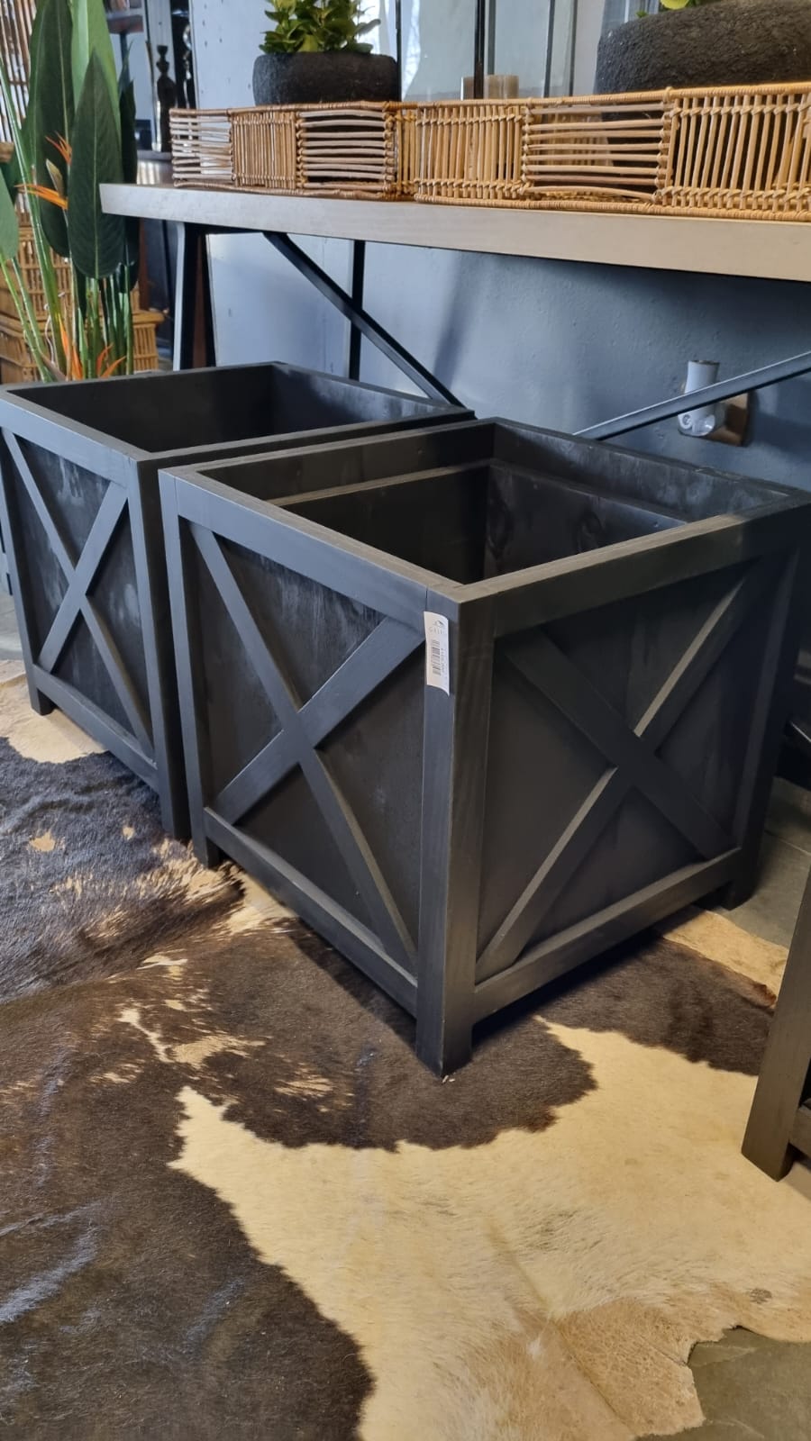 Macetero Cruceta — Negro 50x50x50