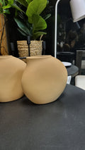 Florero Panzudo - Beige Tamaño Mediano 20x6x19
