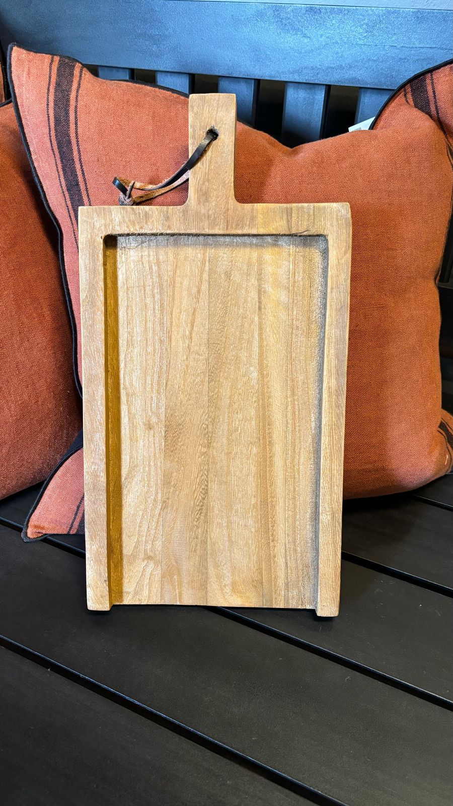 Tabla de Madera con Mango - Rústico Café 21x40.5