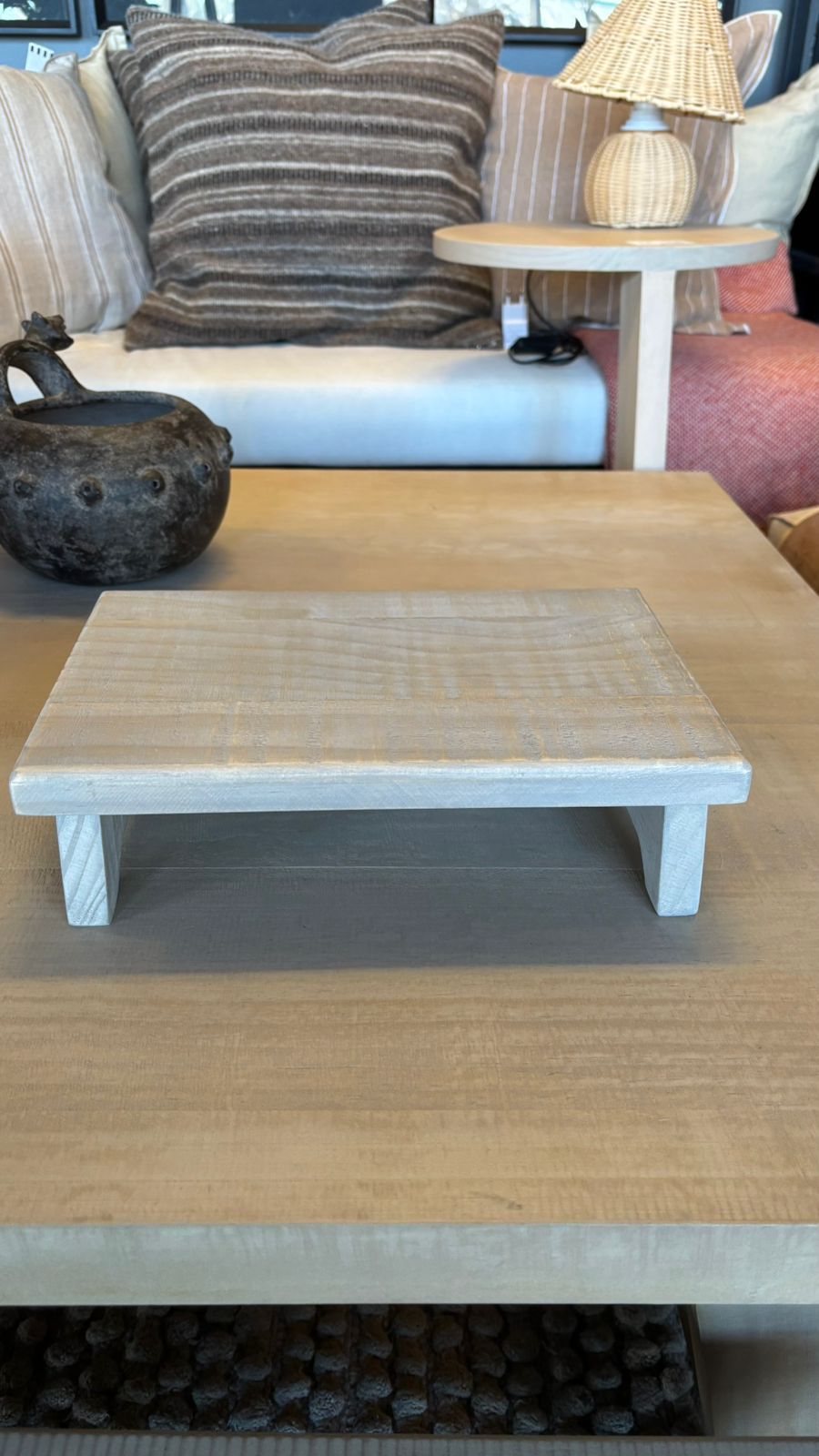 Tarima Rústica - Pino Clear Rústico Claro Gris Beige Envejecido Tamaño Extra Chico 30x20x8