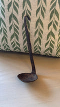 Cucharón Antiguo de Madera - Latón Oxidado Envejecido Tamaño Extra Chico 27x8x7