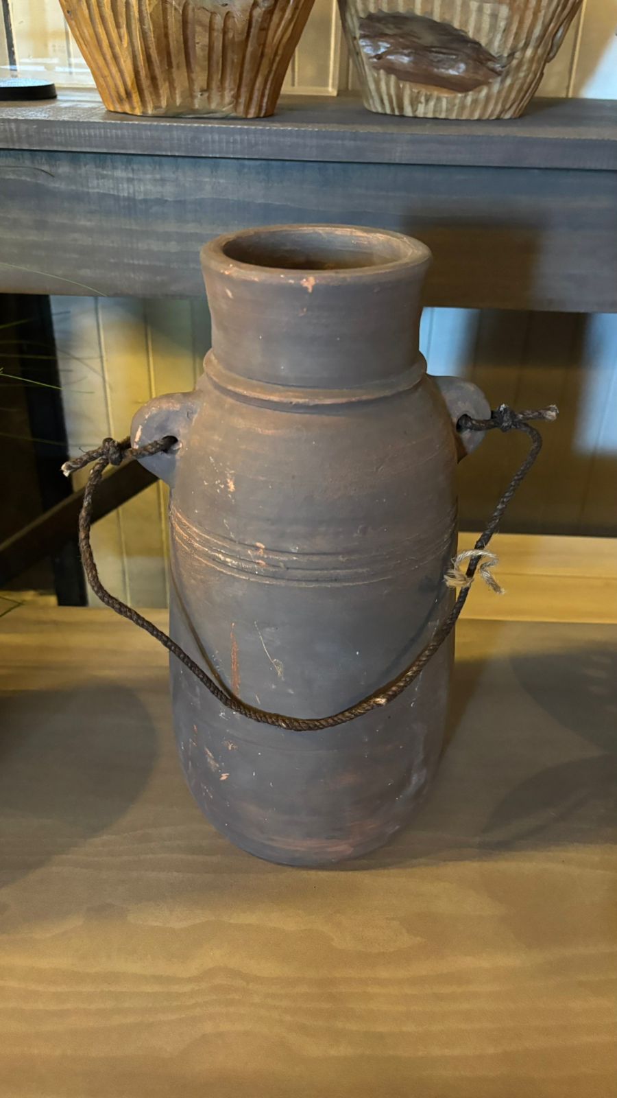 Jarrón Antiguo de Greda — Diseño 2 Envejecido 16x18x34