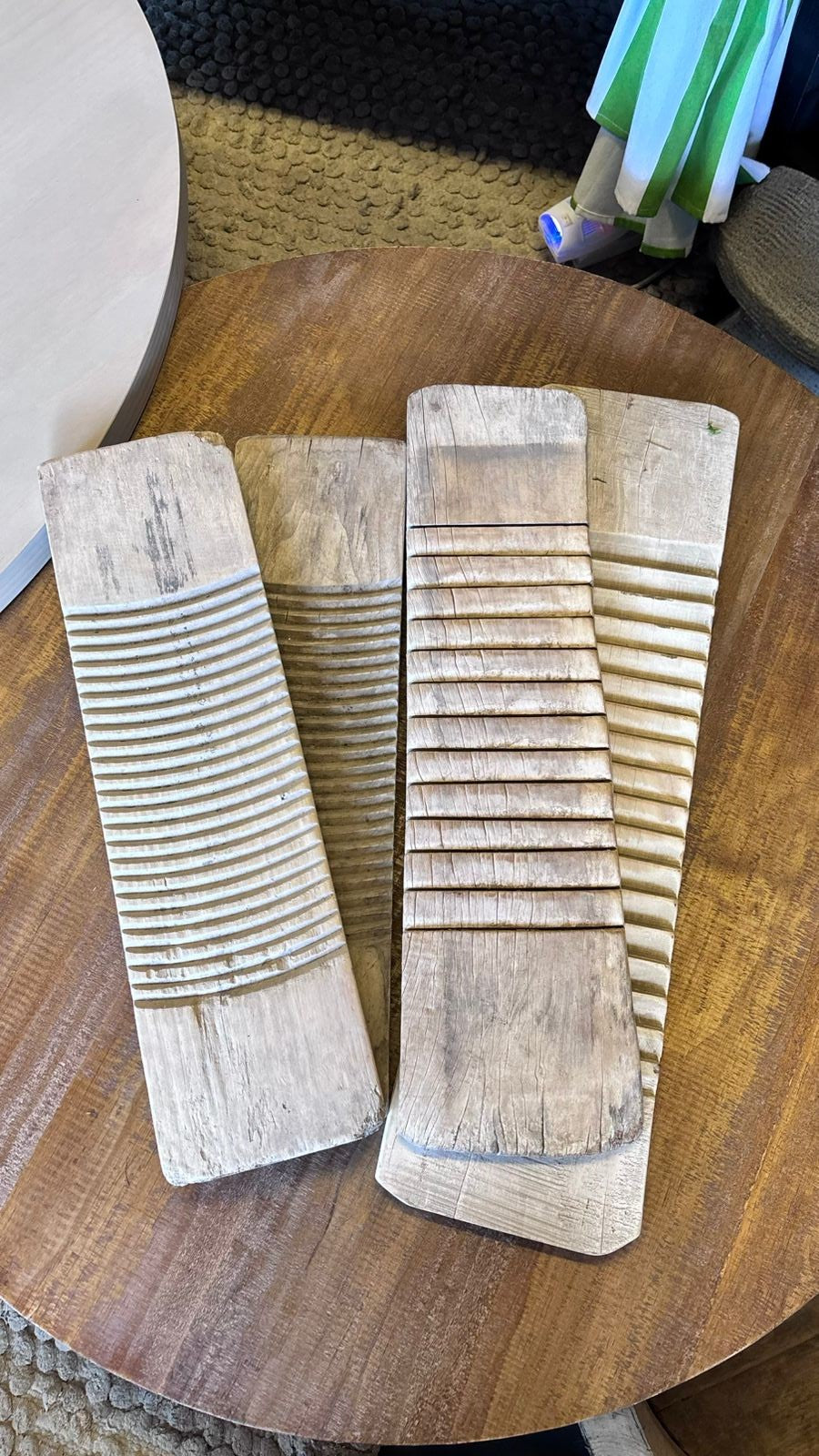 Pala Decorativa de Madera Antigua - Rústico Tamaño Mediano 57x17x2