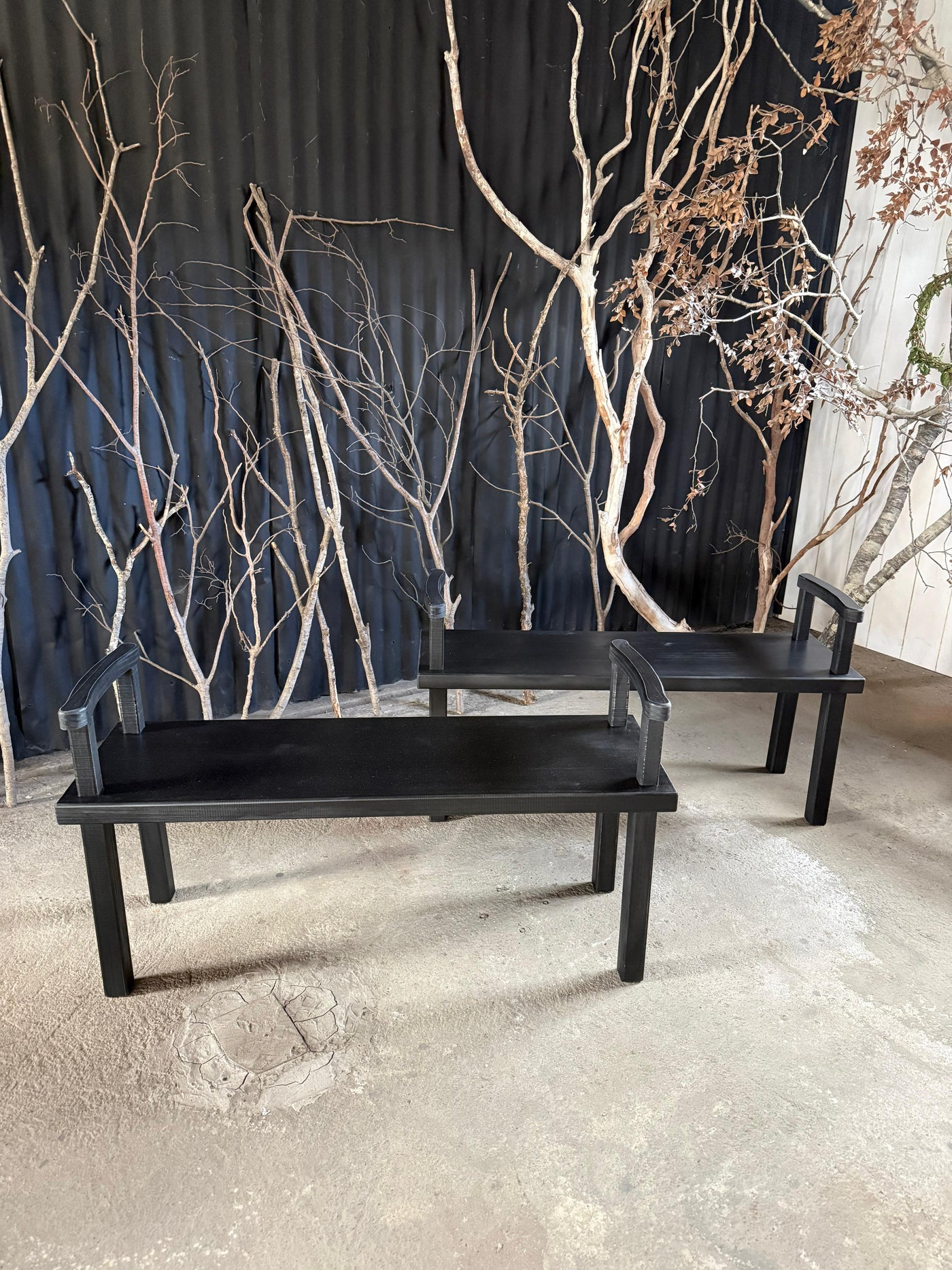 Banqueta María — Negro 110x35x40