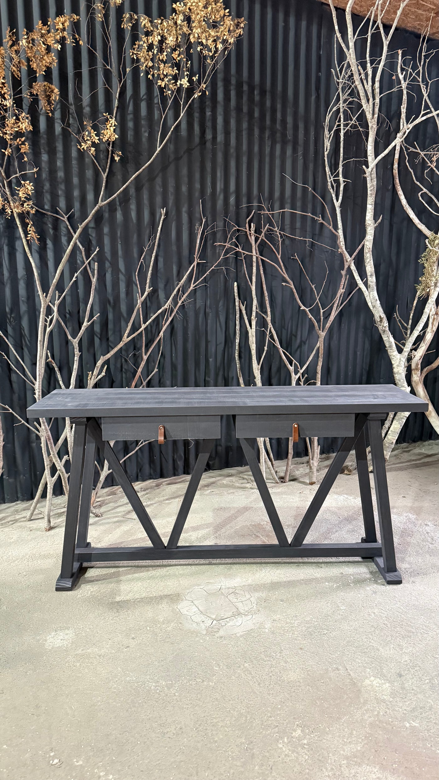 Arrimo Dos Cajones — Pino Clear Aserreado Marrón 150x40x75