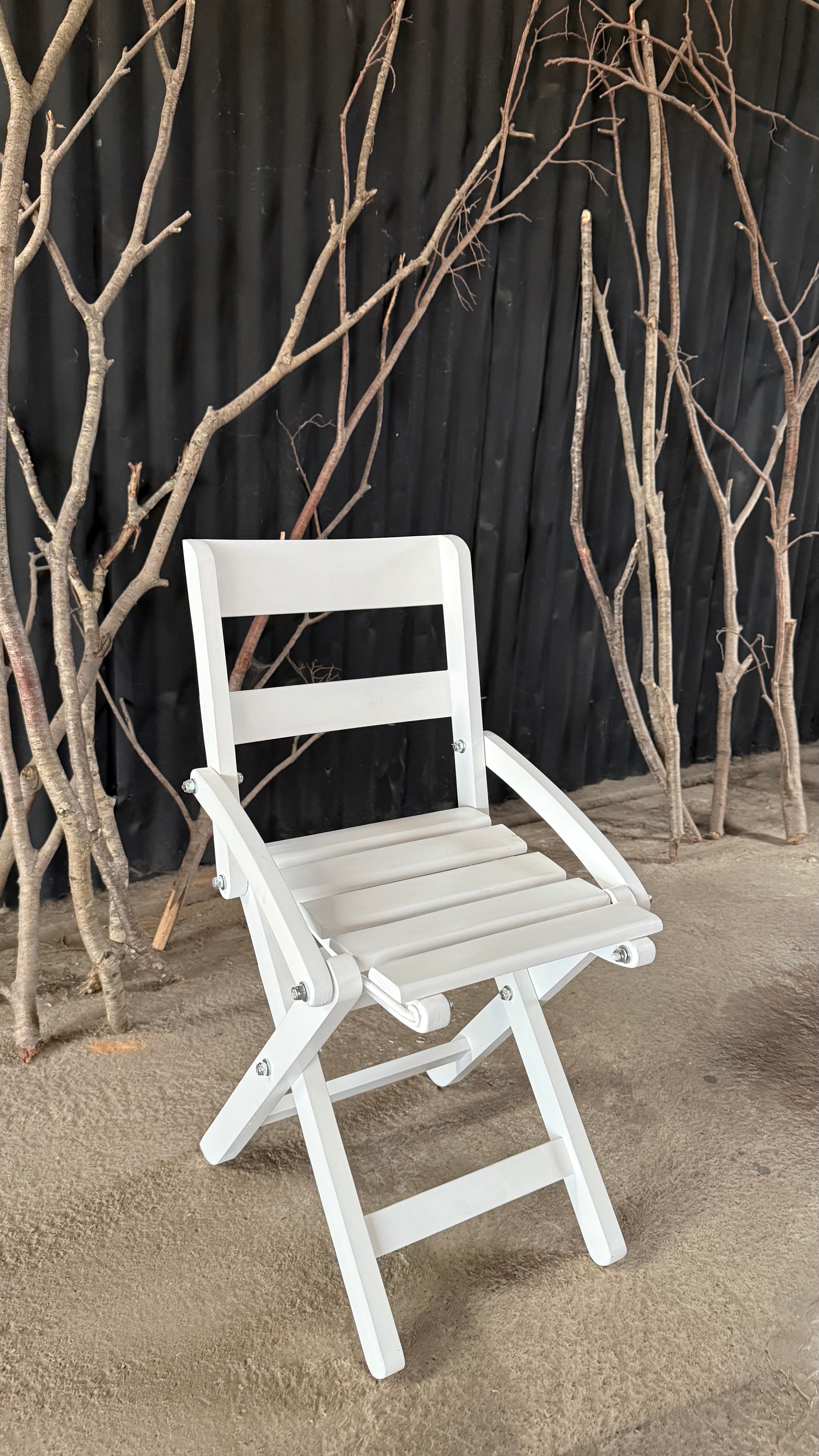 Silla Gabriela - Pino Clear Plegable Blanca 35x40x66