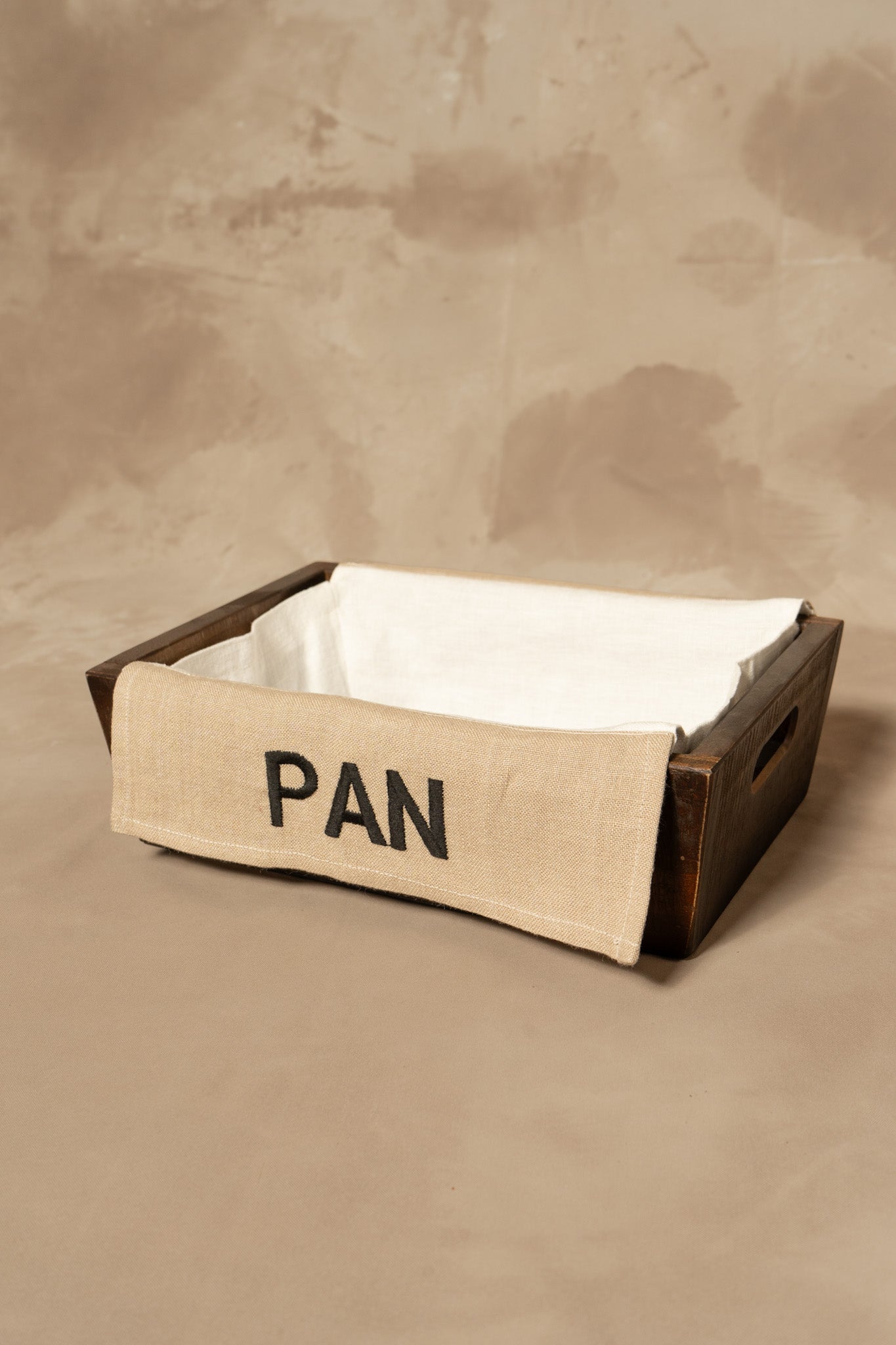 Panera — Con Funda de Lino Teñido Café 30x20x8