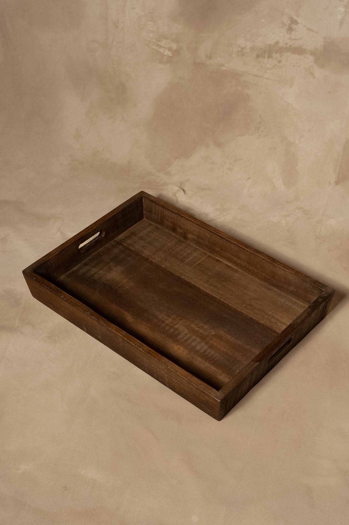 Bandeja de Trago - Pino Clear Aserrada Teñido Café 50x35x7