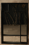 Espejo con Divisiones Asimétricas - Madera Pino Clear Negro 90x140
