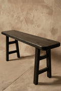 Banqueta Tere - Pino Clear Aserrado Pátina Negra 100x23x45