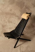 Silla Jesuita - Con Cojín Pátina Negra 50x31x140