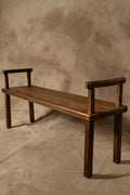 Banqueta María - Pino Clear Teñido Café 130x35x60
