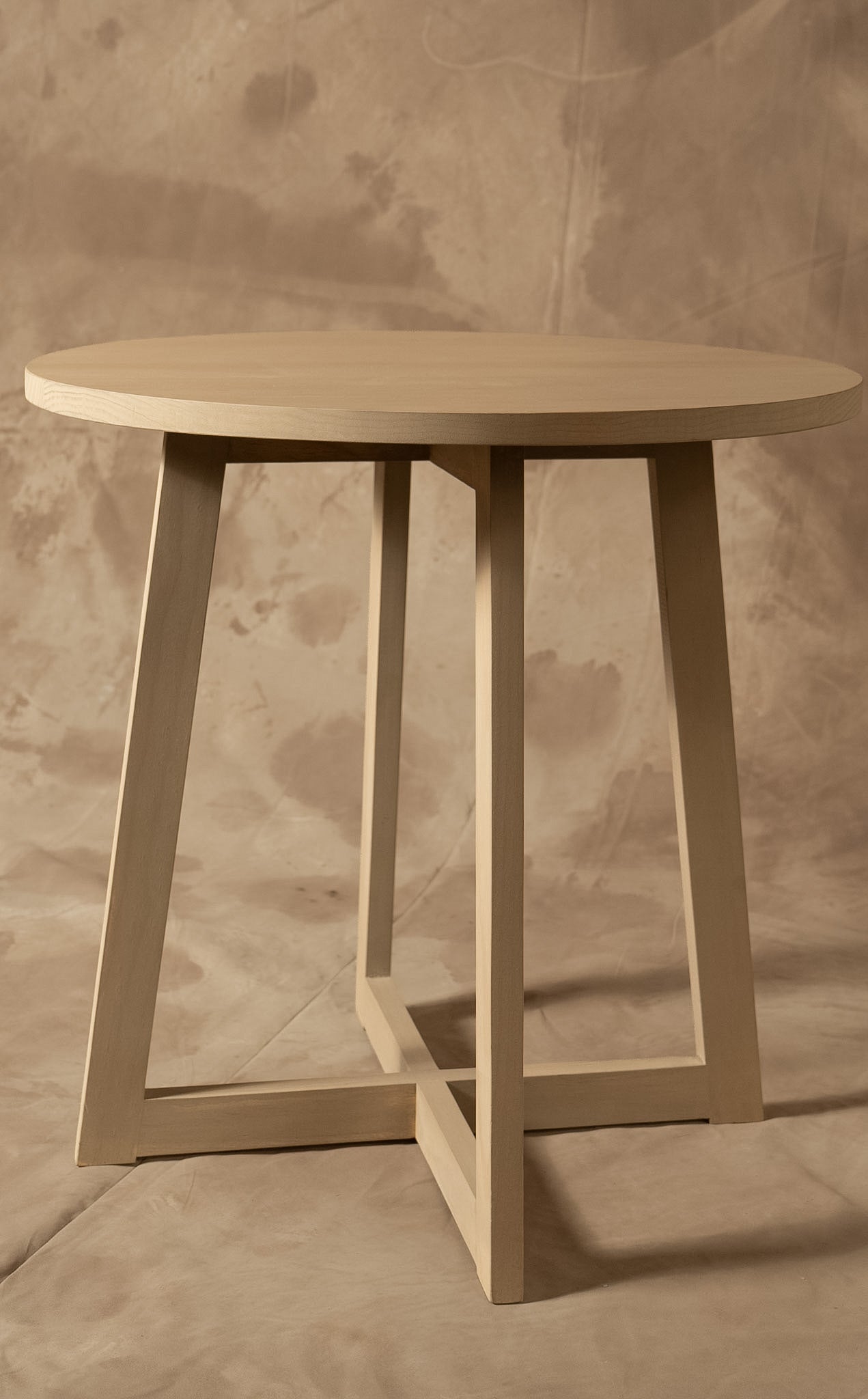Mesa Lateral Ana - Pino Clear Teñido Rústico Gris Beige Oscuro Envejecido 60x60x60