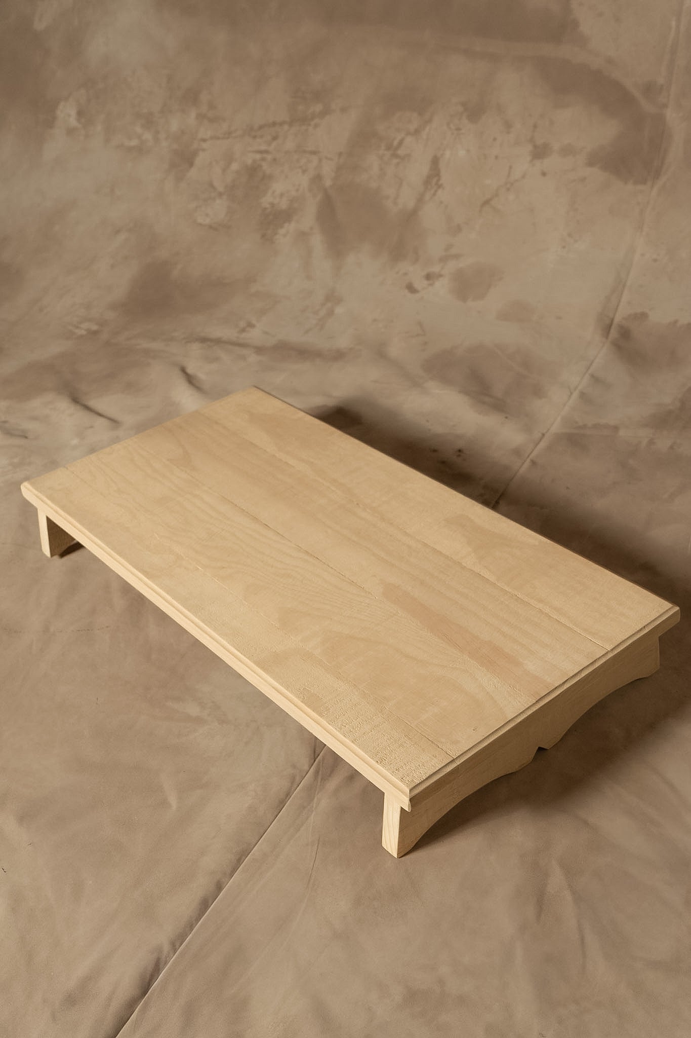 Tarima Rústica - Pino Clear Aserrada Gris Beige Envejecido Tamaño Grande 70x35x8