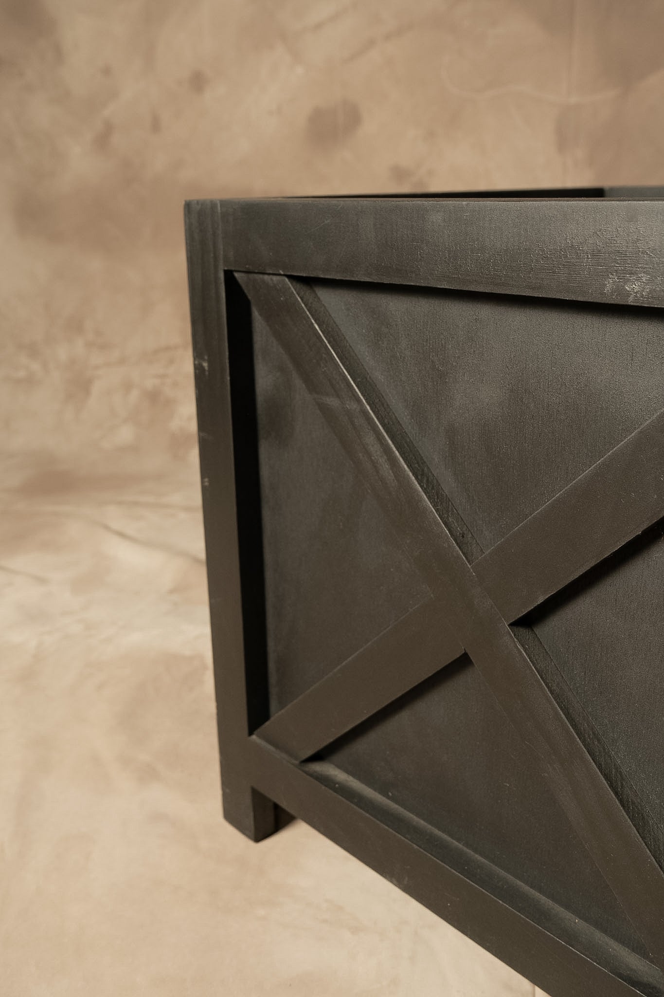 Macetero Cruceta - Negro 45x45x45