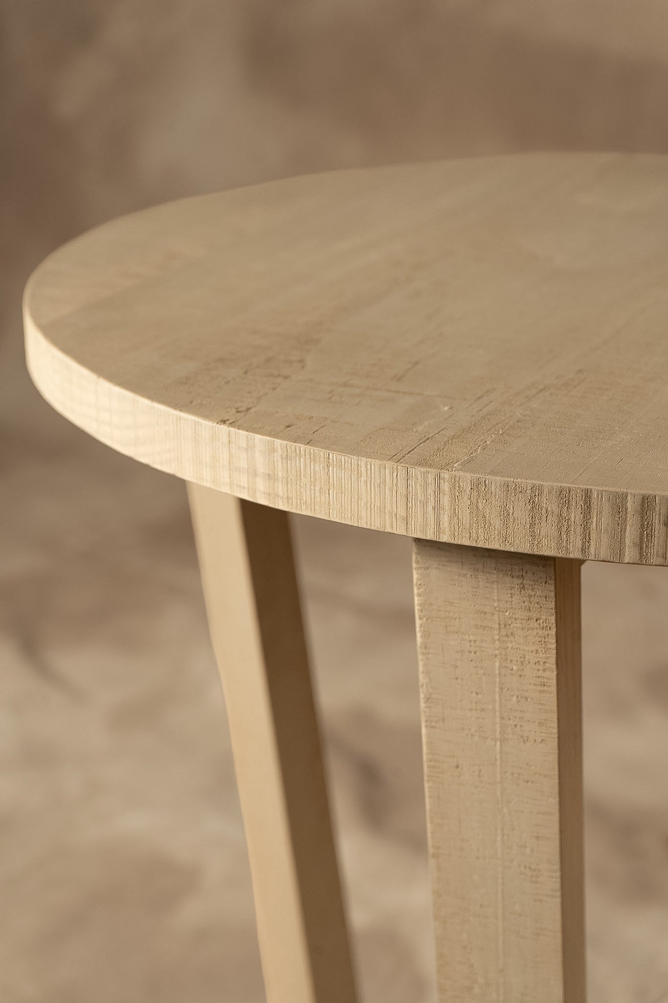 Mesa Lateral Sol - Pino Clear Aserrada Pátina Clara 50x50x55