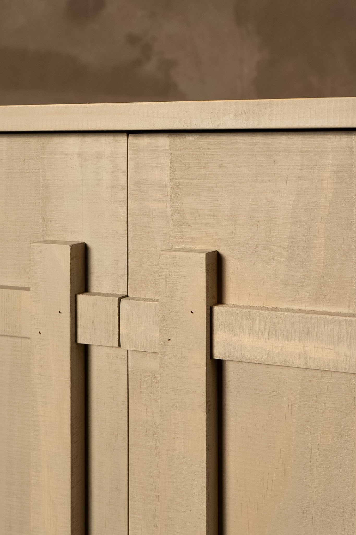 Mueble Bar Dos Puertas — Pino Clear Teñido Rústico Aserrado Gris Beige Oscuro Envejecido 80x40x100