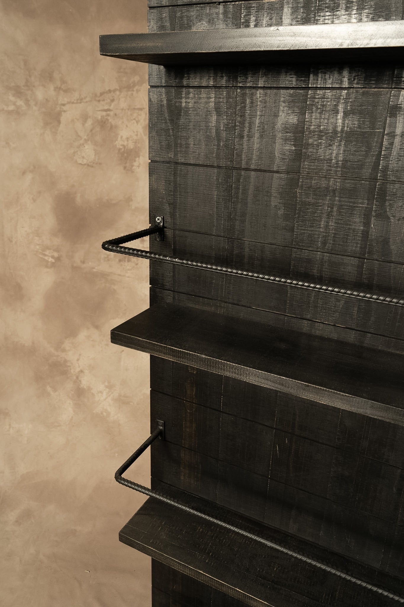 Mural de Cocina — Pátina Negra 100x21x180
