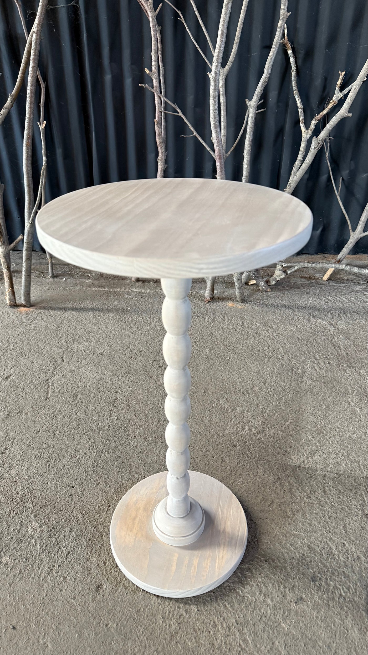 Mesa Auxiliar — Pino Clear Pulido Teñido Rústico Claro 32x32x59
