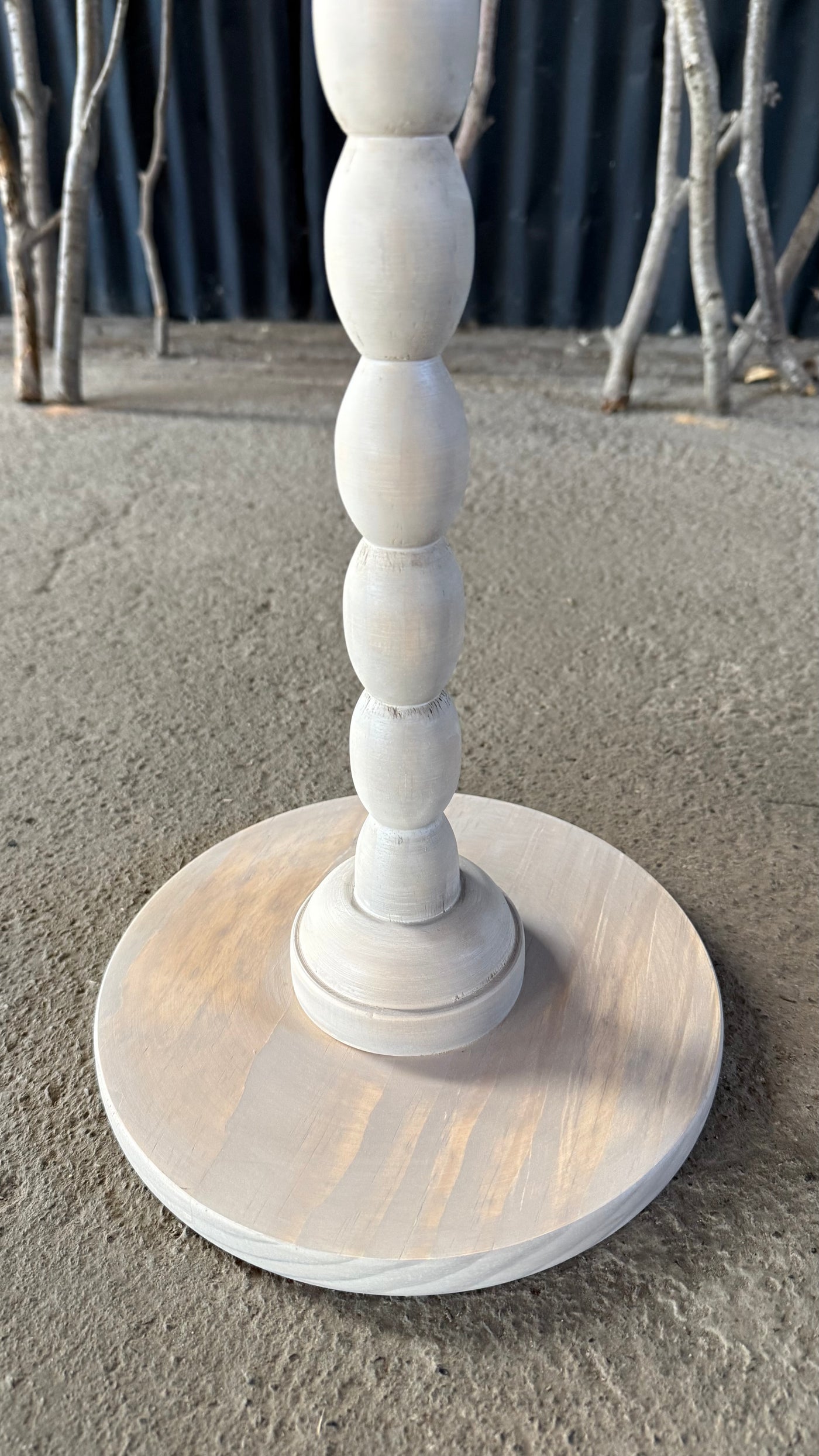 Mesa Auxiliar — Pino Clear Pulido Teñido Rústico Claro 32x32x59