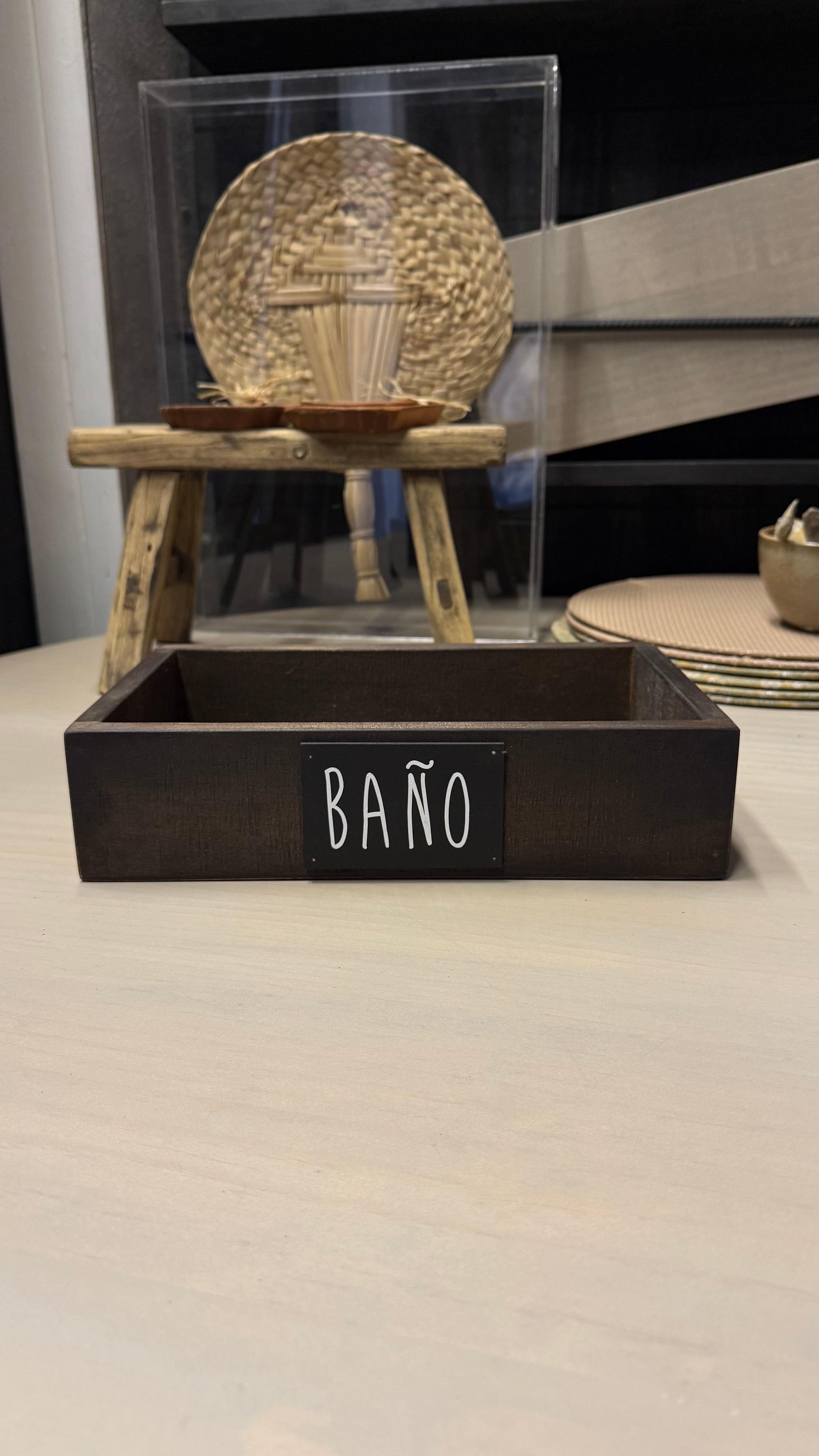 Caja de Baño - Teñido Café 30x17x7