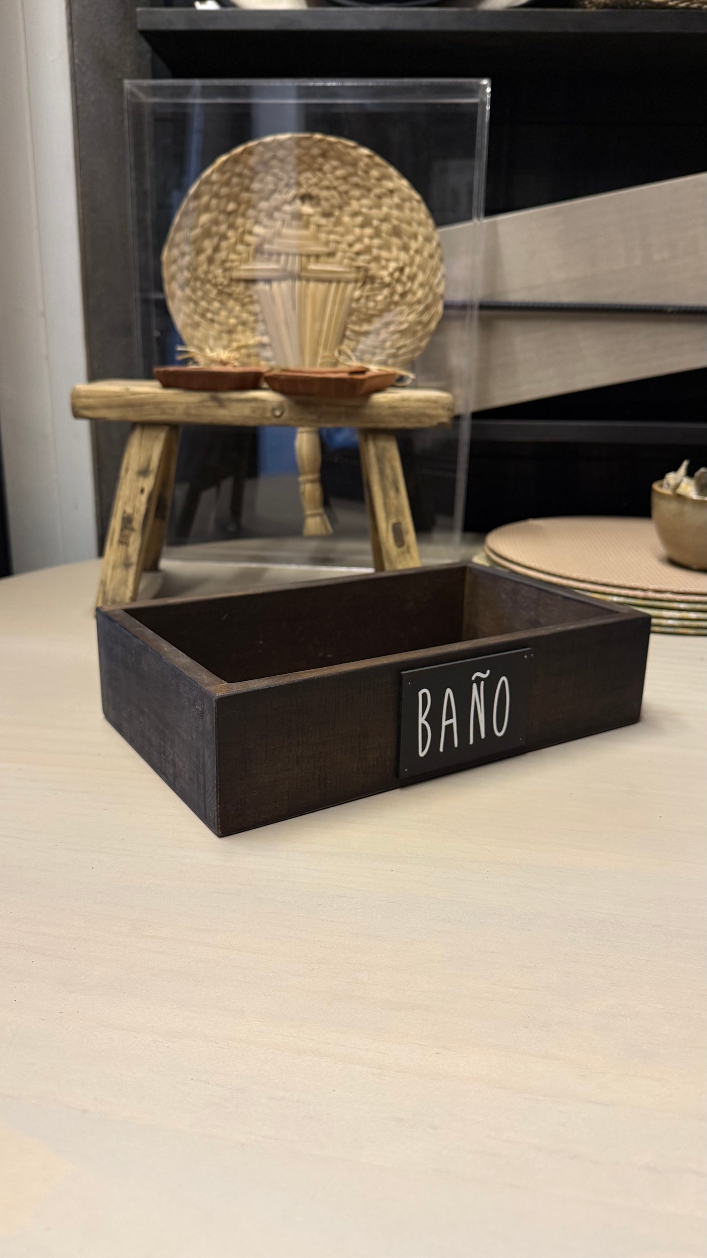 Caja de Baño — Teñido Café 30x17x7
