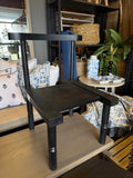 Silla Baja Rústica - Pino Clear Aserrada Pátina Negra 54x50x70