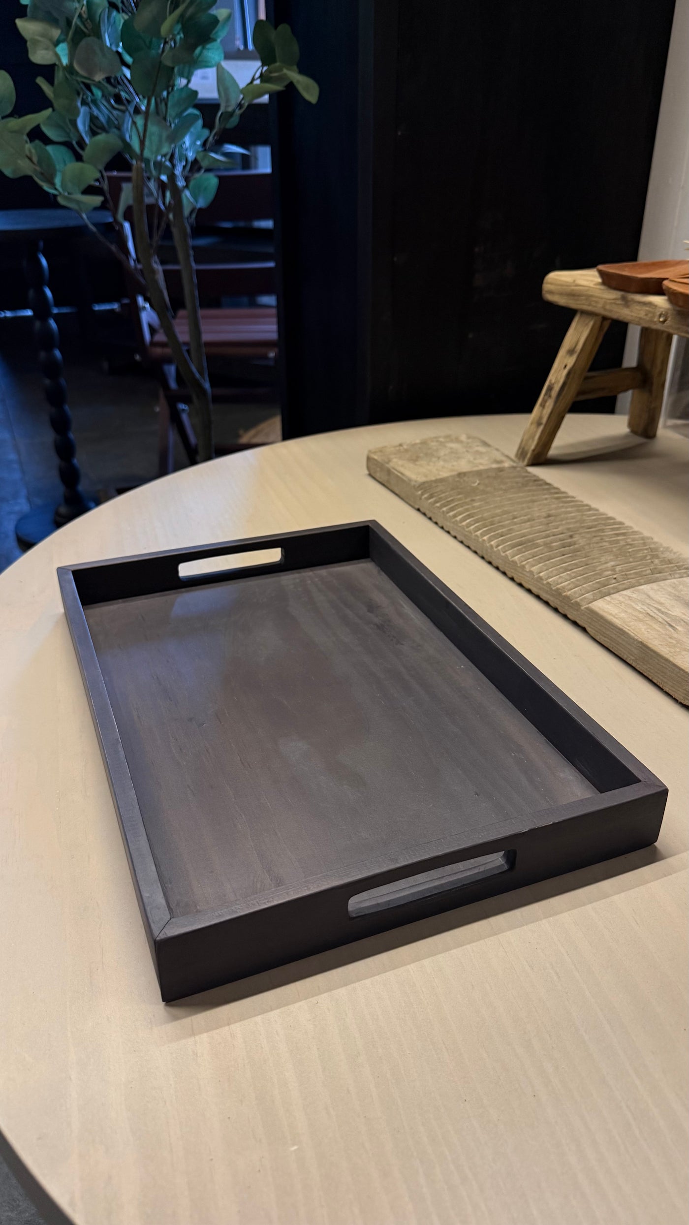 Bandeja Rectangular — Dora Pino Clear Marrón 38x27x4