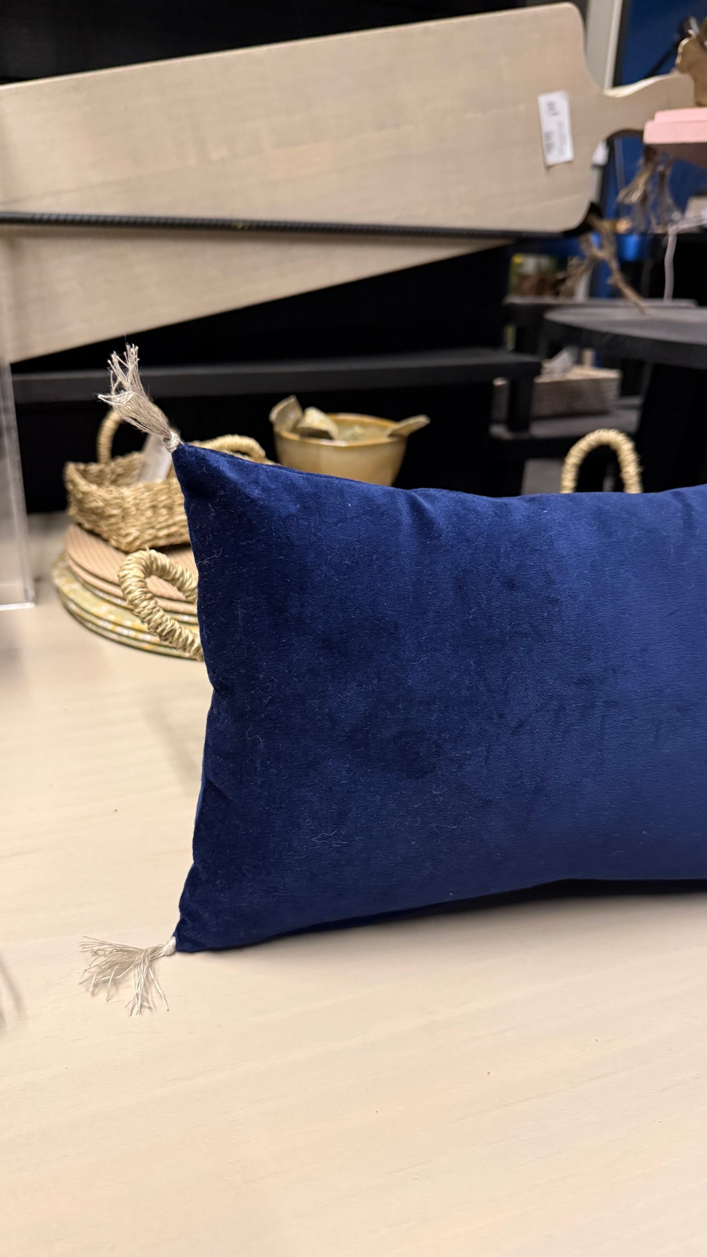 Cojín — Terciopelo Azul 30x20