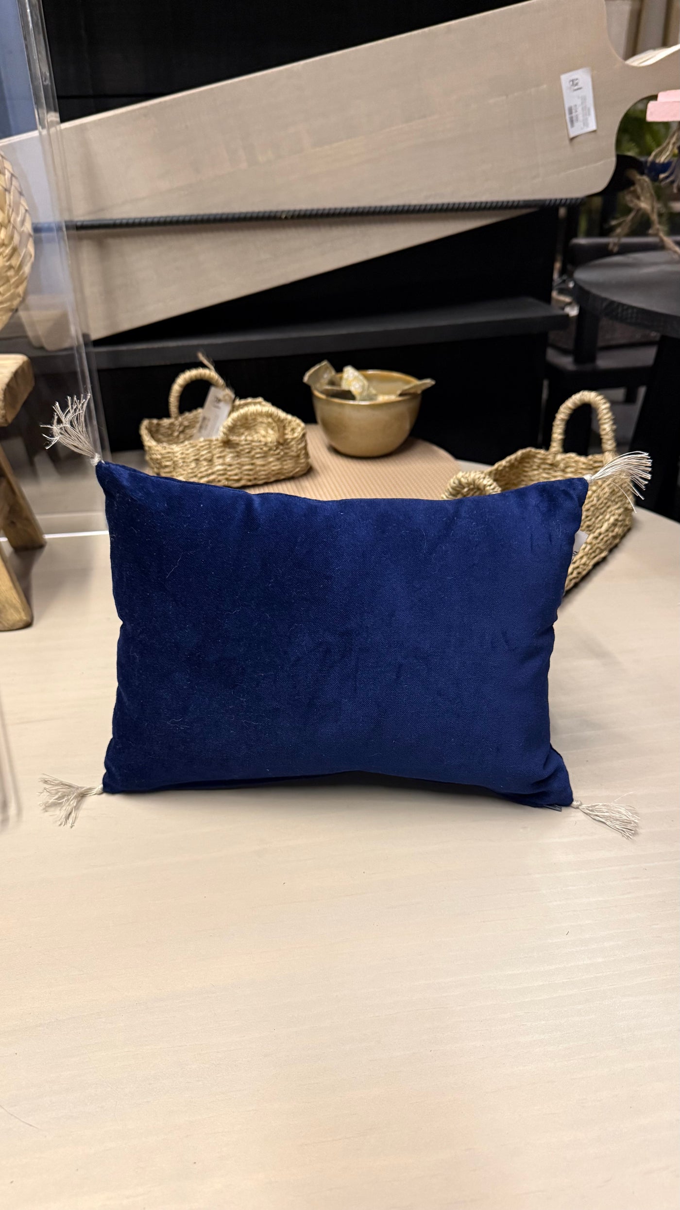 Cojín — Terciopelo Azul 30x20